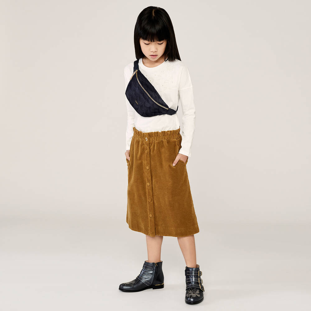 Brown corduroy skirt youth new arrivals