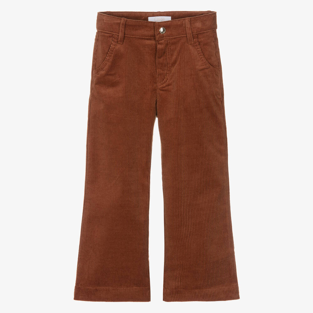 Chloé - Коричневые вельветовые брюки | Childrensalon