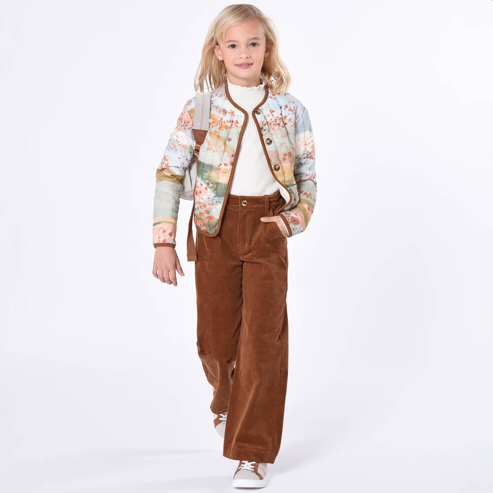 Chloé-Girls Brown Corduroy Trousers | Childrensalon Outlet