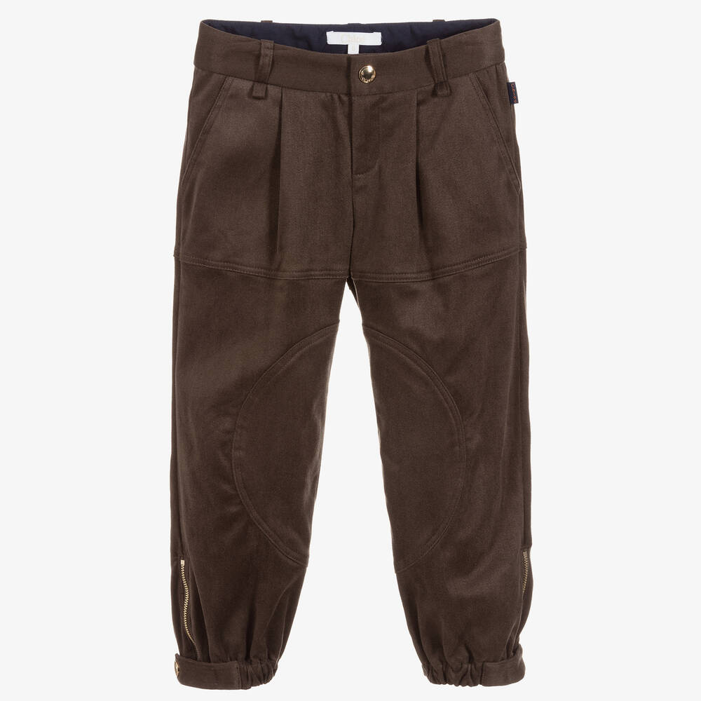 Chloé-Girls Brown Viscose Trousers | Childrensalon Outlet