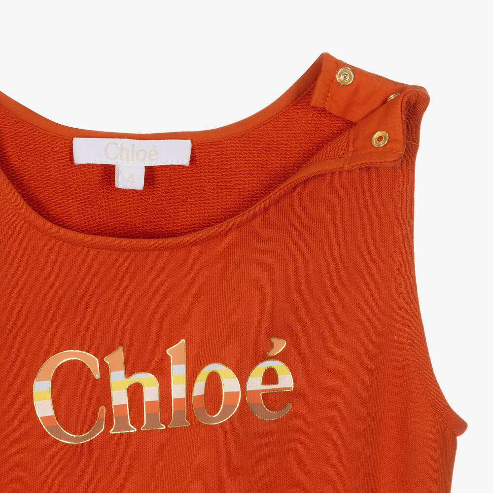 كلوي-بلاي سوت قطن عضوي لون برتقالي للبنات | Childrensalon Outlet