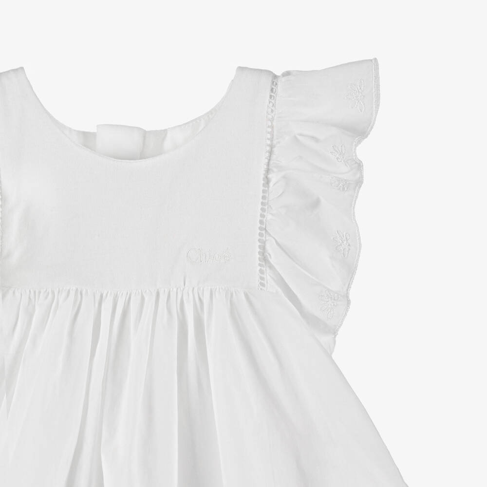 Chloé-Girls Chambray & Voile Summer Set | Childrensalon Outlet