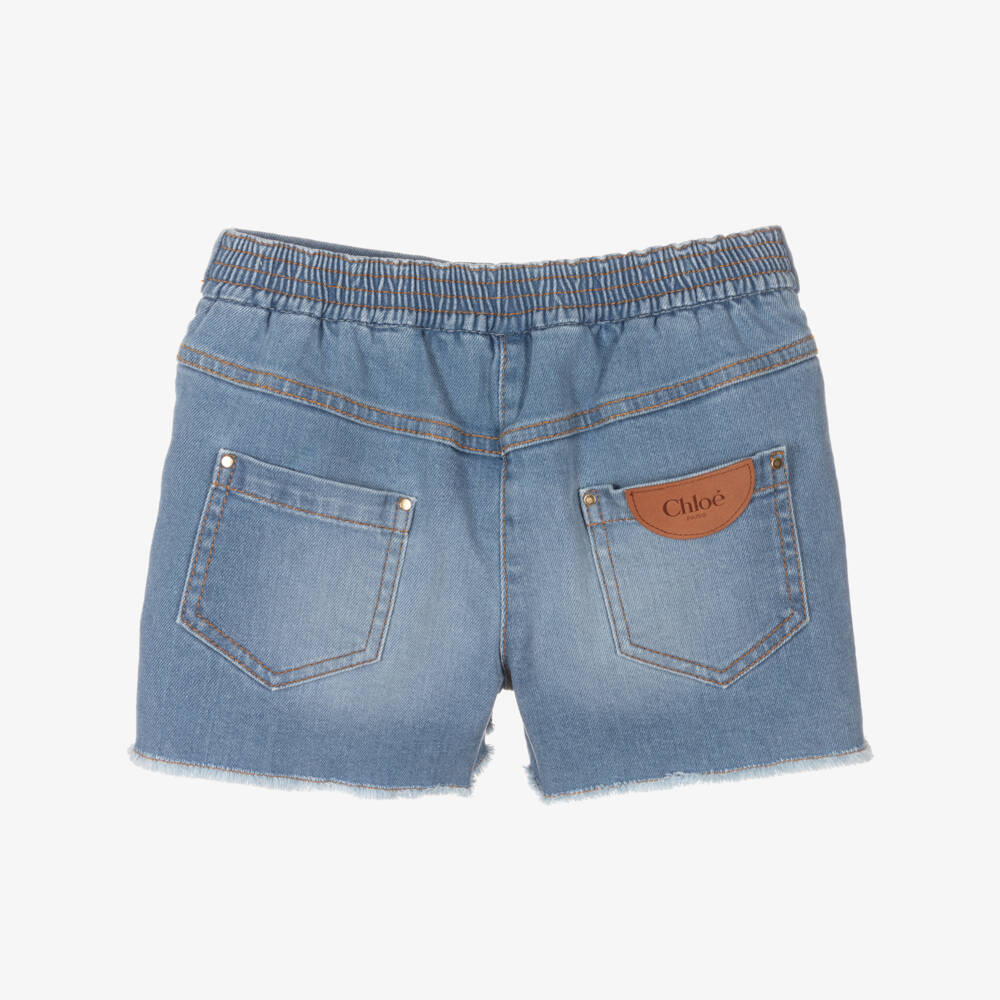 Chloé-شورت جينز كلاسيكي أزرق للبنات | Childrensalon Outlet