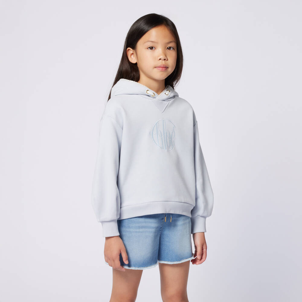 Chloé-شورت جينز كلاسيكي أزرق للبنات | Childrensalon Outlet