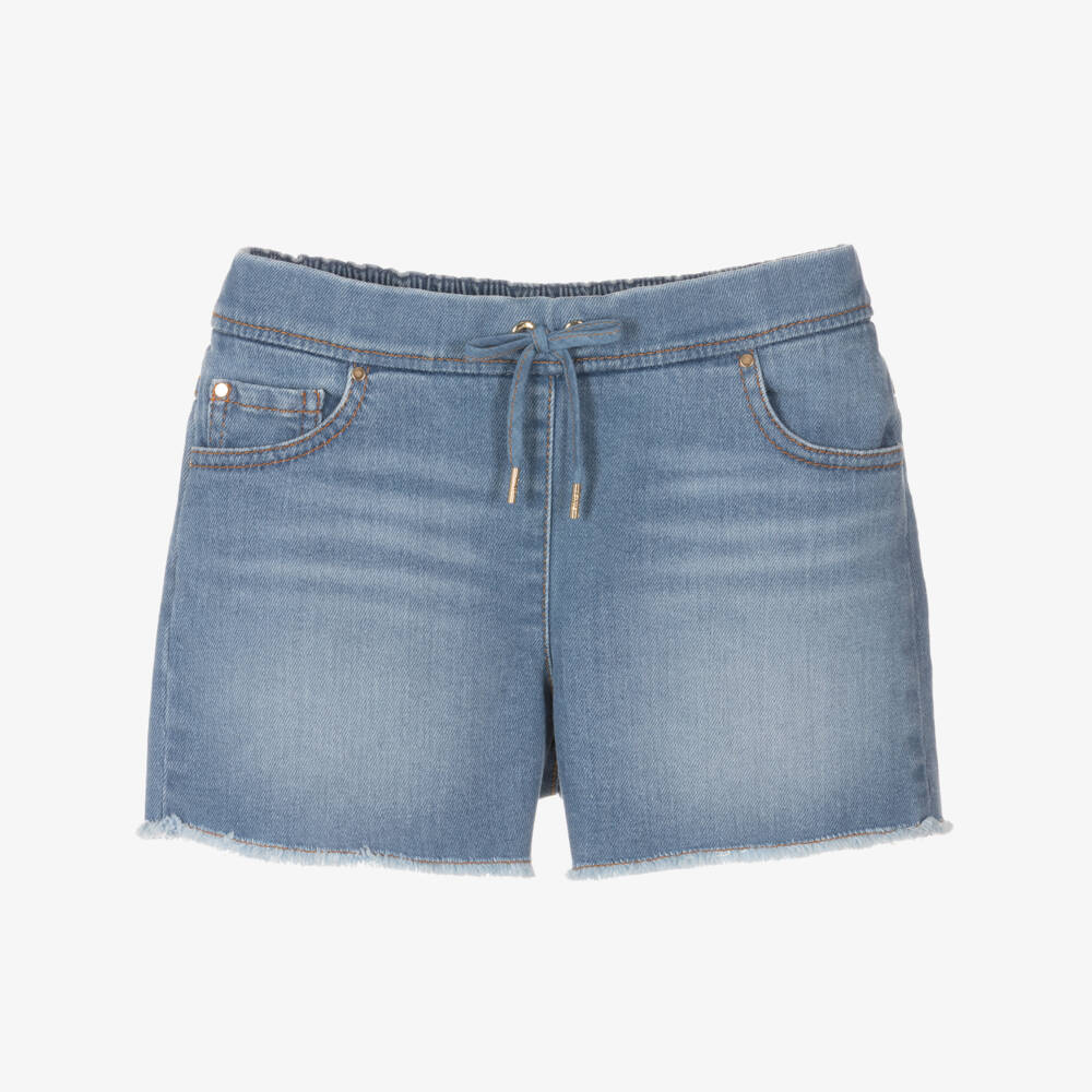 Chloé-Классические синие джинсовые шорты для девочек | Childrensalon Outlet