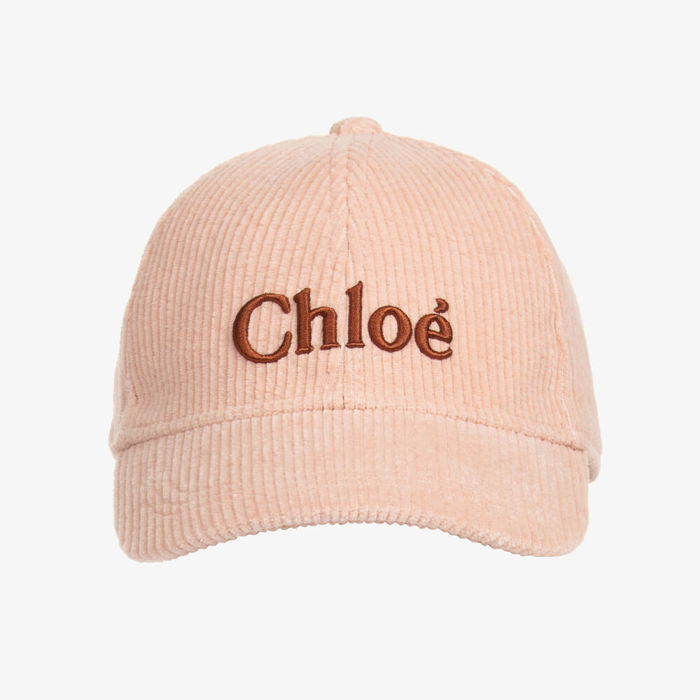 Chloé-Girls Corduroy Pink Hat | Childrensalon Outlet