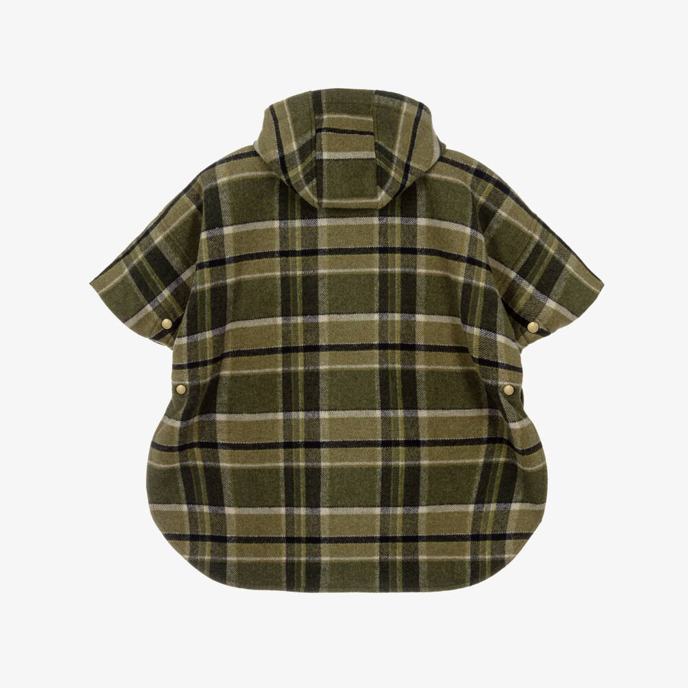 Chloé-Girls Cosy Tartan Poncho | Childrensalon Outlet