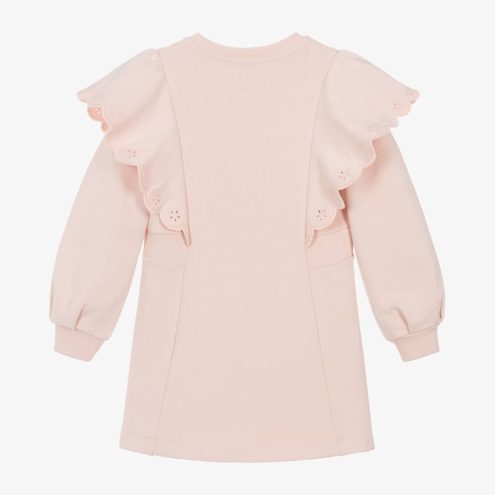 كلوي-فستان لون زهري فاتح مزين بكشكش | Childrensalon Outlet