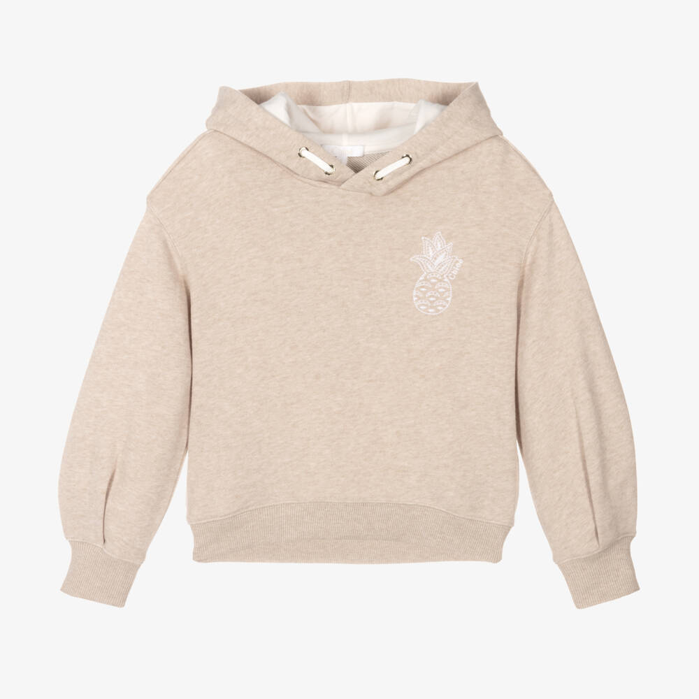 Chloé-سويت شيرت قطني بيج دافئ للبنات | Childrensalon Outlet