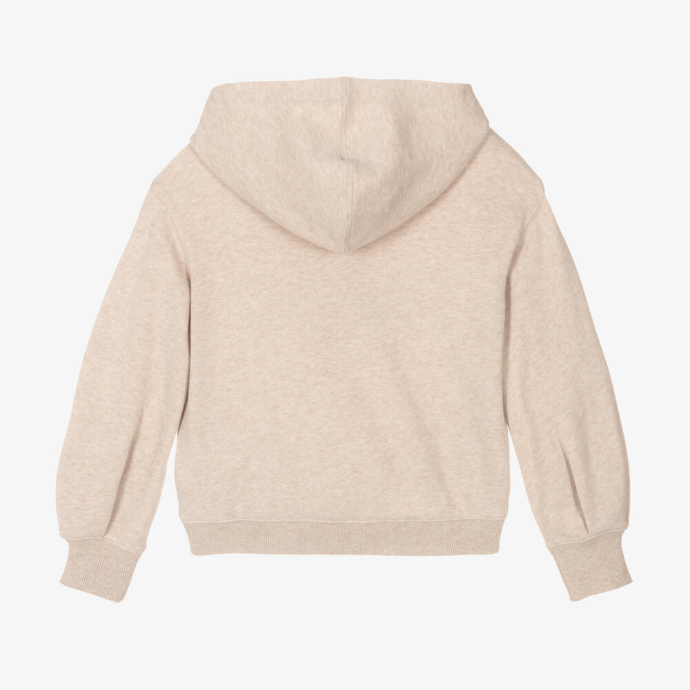 Chloé-Уютный бежевый хлопковый свитшот для девочек | Childrensalon Outlet