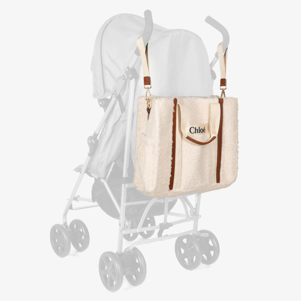 Chloé-Girls Cozy Ivory Fleece Bag | Childrensalon Outlet
