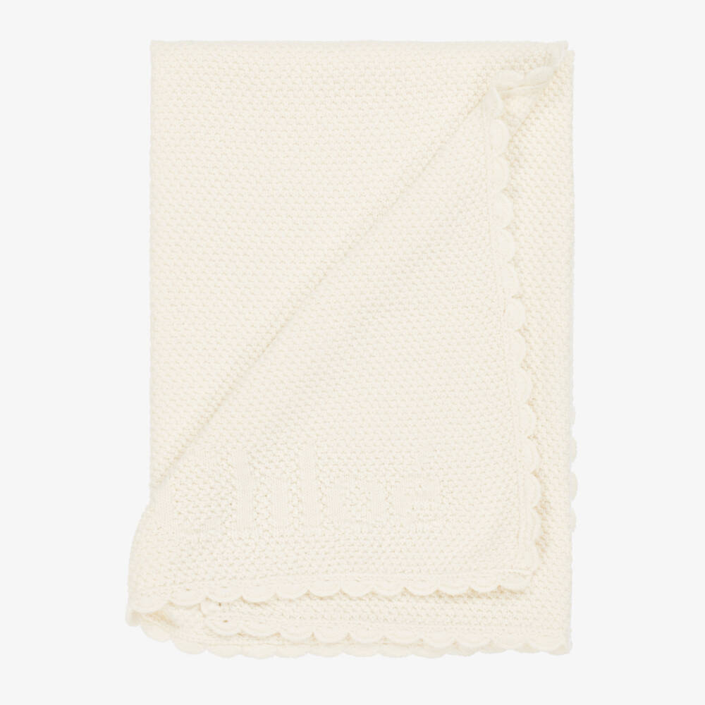Chloé-Girls Creamy Knit Cotton Wrap | Childrensalon Outlet