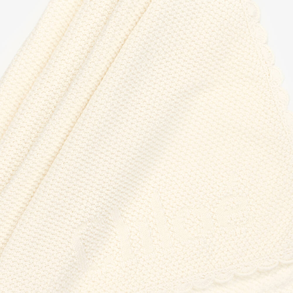 Chloé-Girls Creamy Knit Cotton Wrap | Childrensalon Outlet