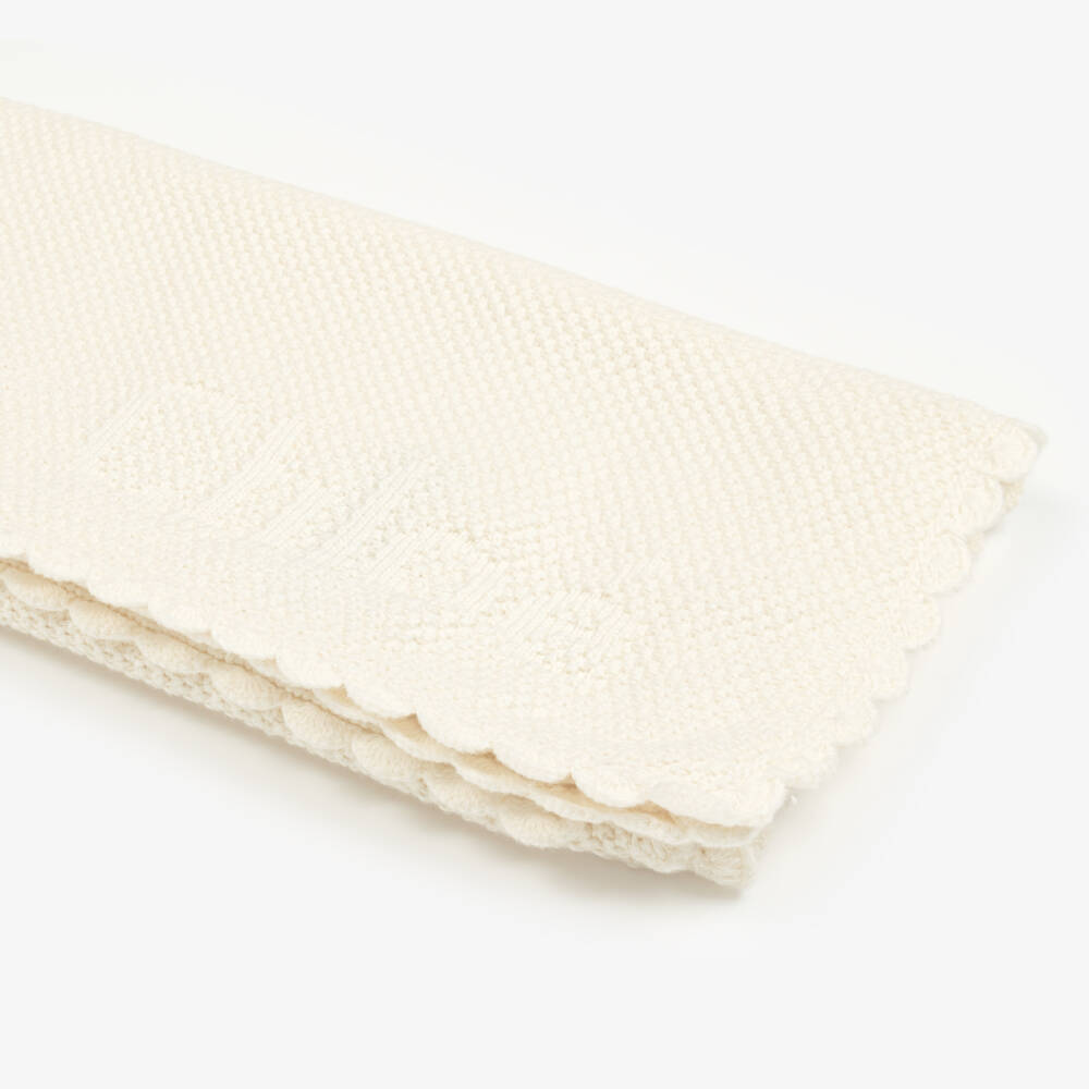Chloé-Girls Creamy Knit Cotton Wrap | Childrensalon Outlet