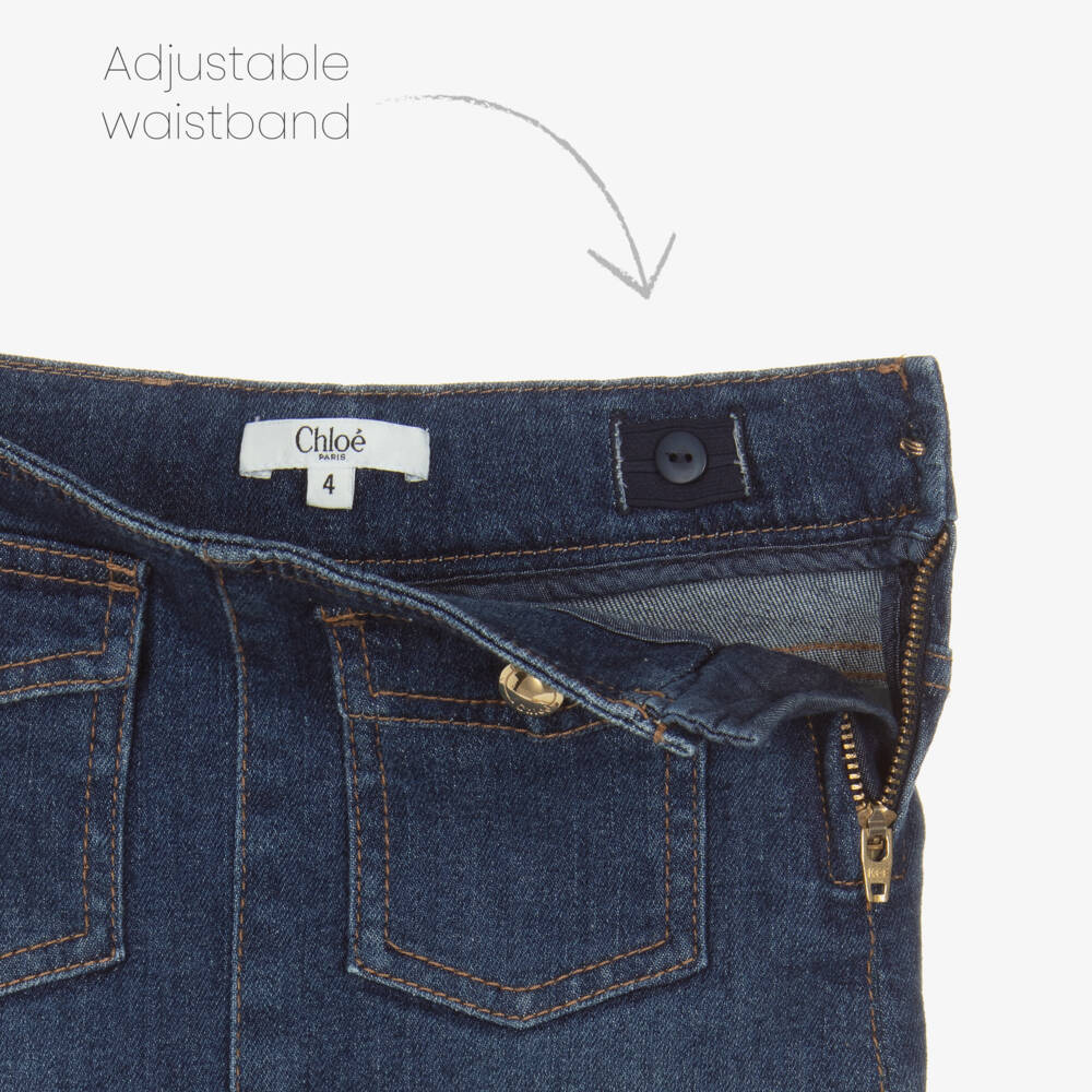 Chloé-Классическая синяя джинсовая юбка для девочек | Childrensalon Outlet