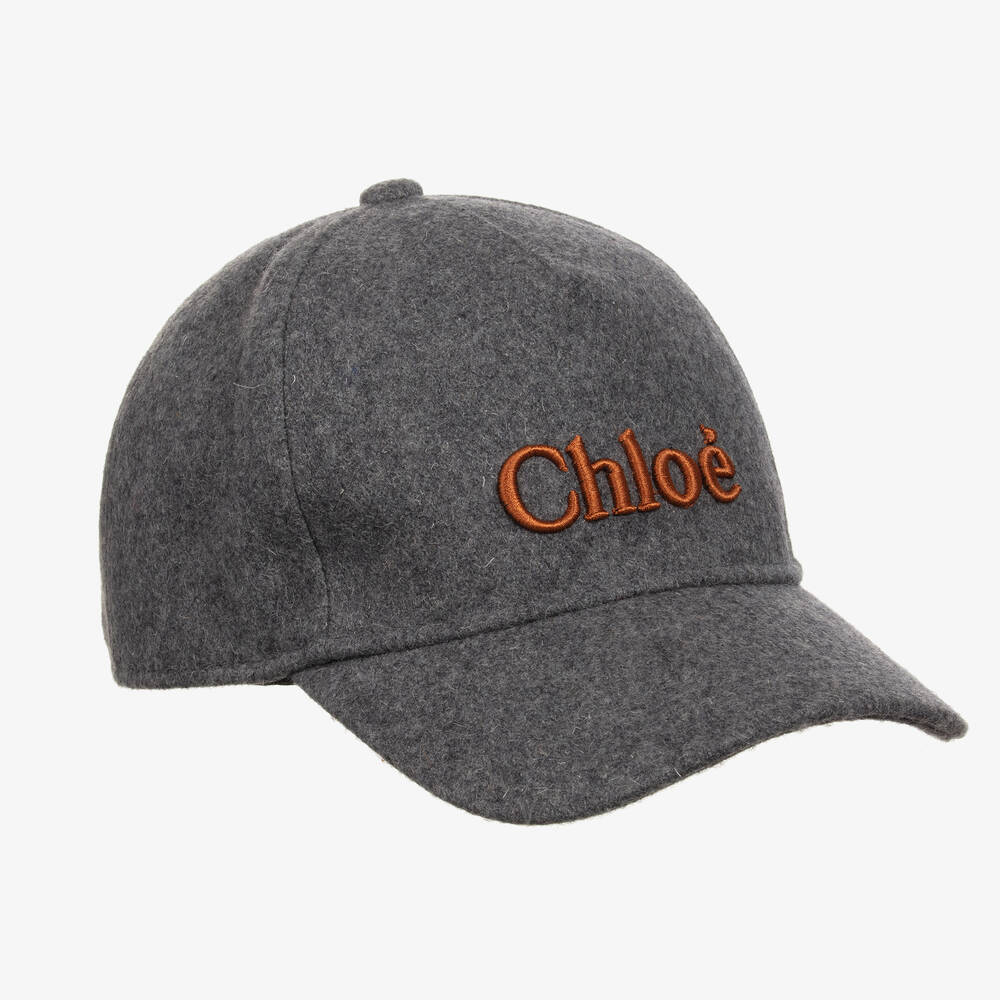 Chloé - Girls Dark Grey Felted Wool Cap | Childrensalon