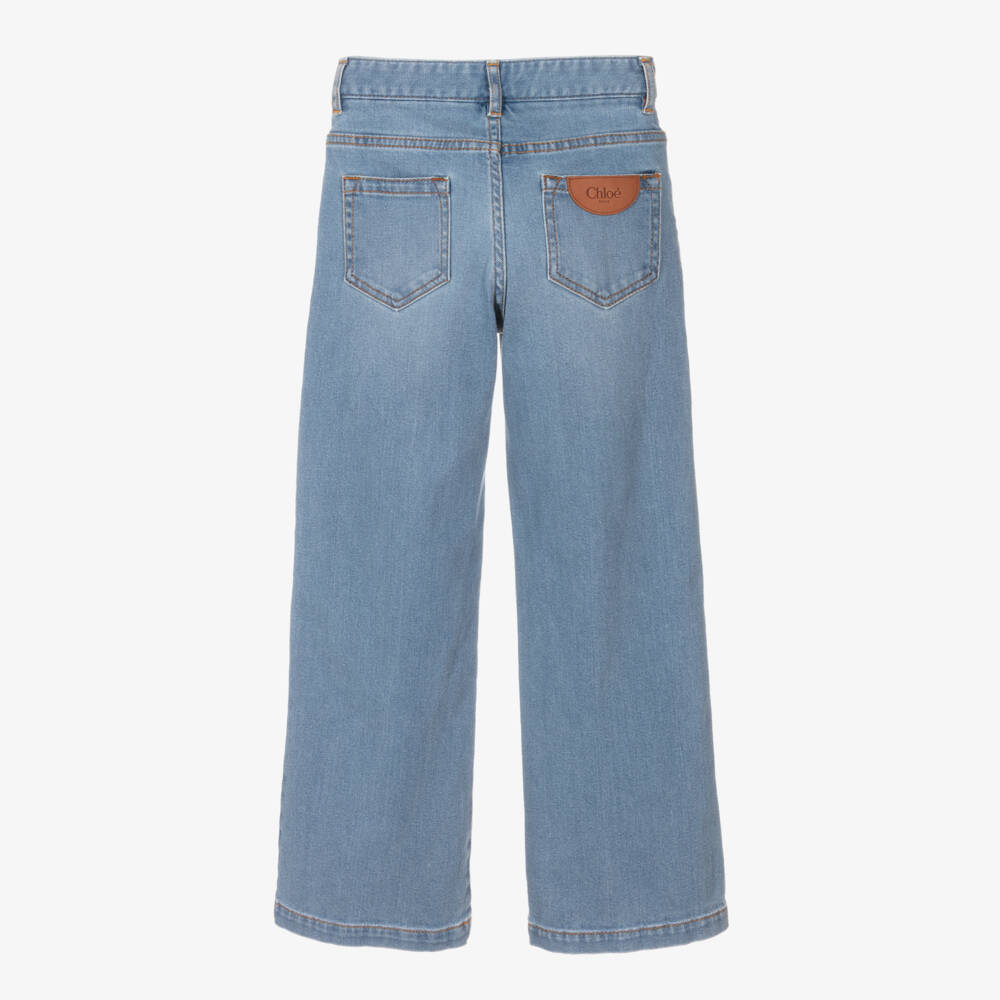 Chloé-بنطلون جينز أنيق للبنات بقصة واسعة | Childrensalon Outlet