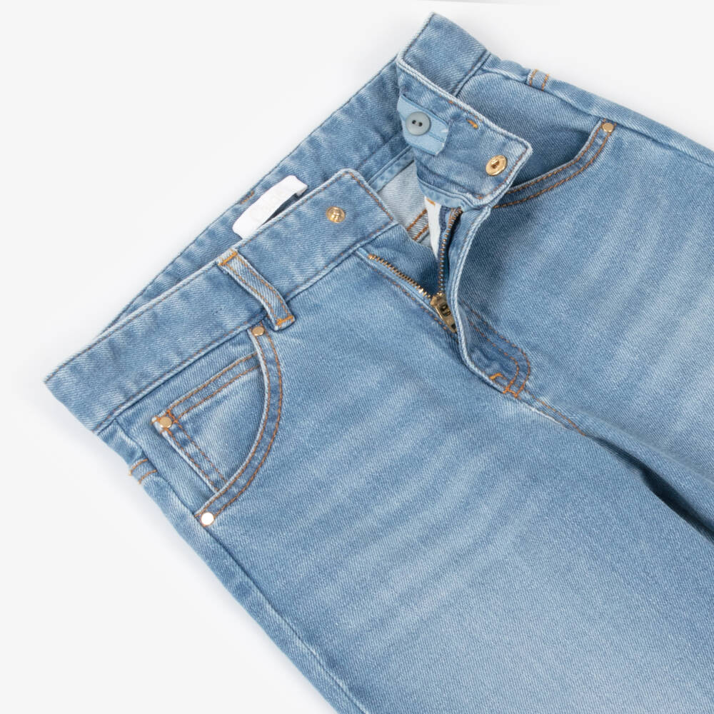 Chloé-بنطلون جينز أنيق للبنات بقصة واسعة | Childrensalon Outlet