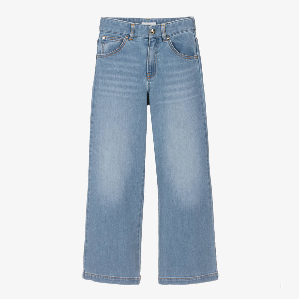 Chloé-Джинсовые брюки клеш для девочек | Childrensalon Outlet