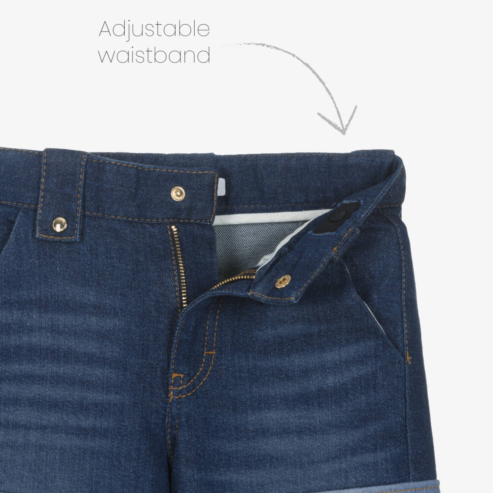 Chloé-Girls Denim Jeans with Contrast Pockets | Childrensalon Outlet