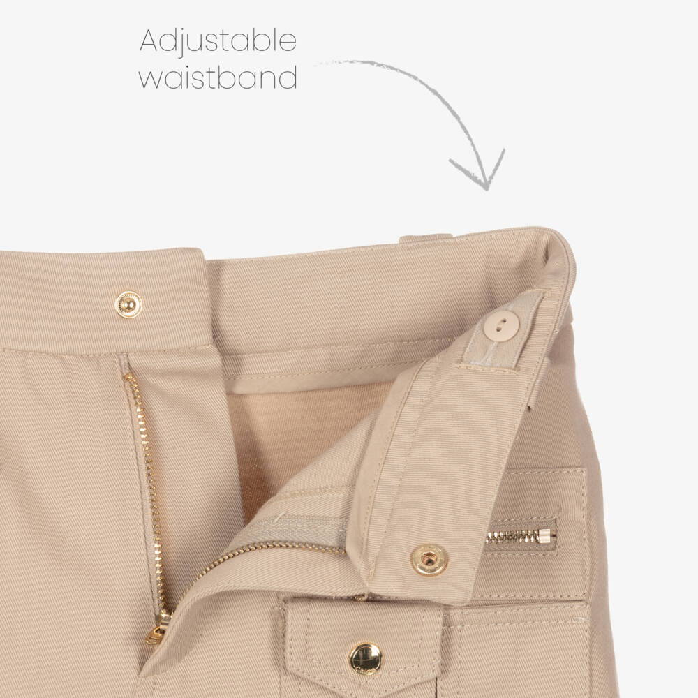 Chloé-Элегантные бежевые шорты для девочек | Childrensalon Outlet