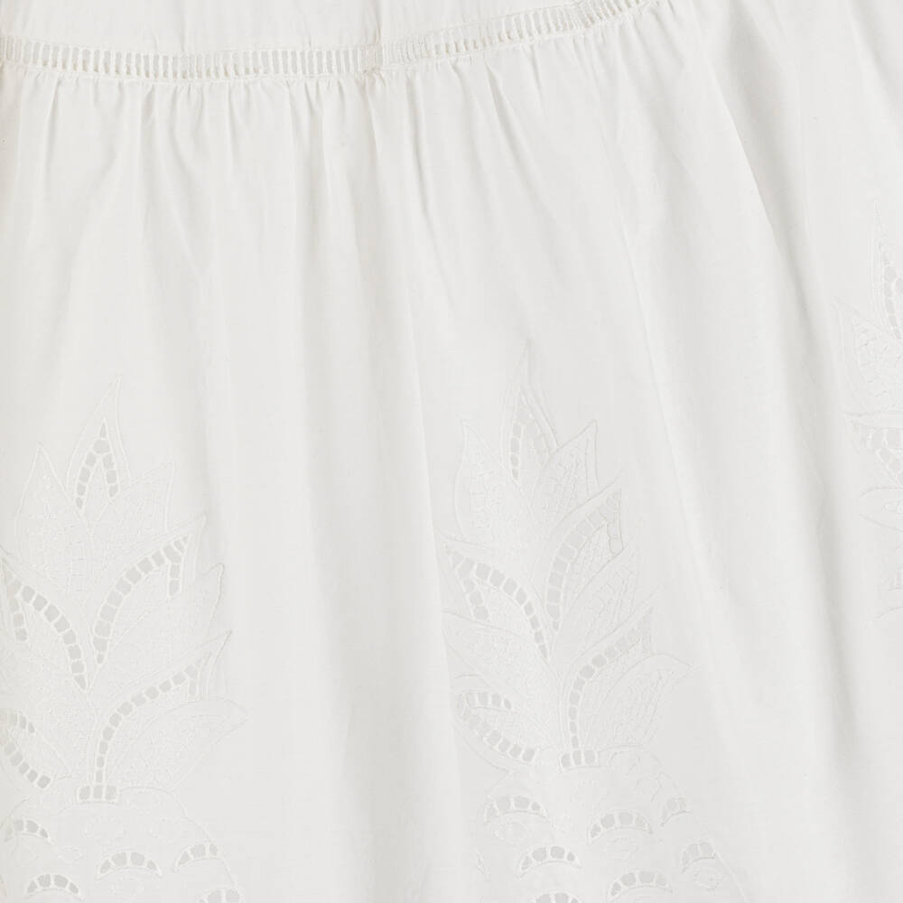 Chloé-Girls Elegant Ivory Cotton Skirt | Childrensalon Outlet