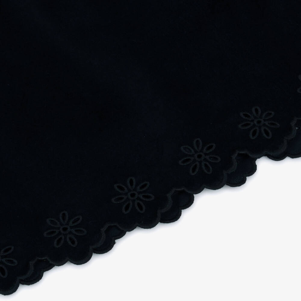 Chloé-تنورة مخملية أنيقة باللون الكحلي للبنات | Childrensalon Outlet