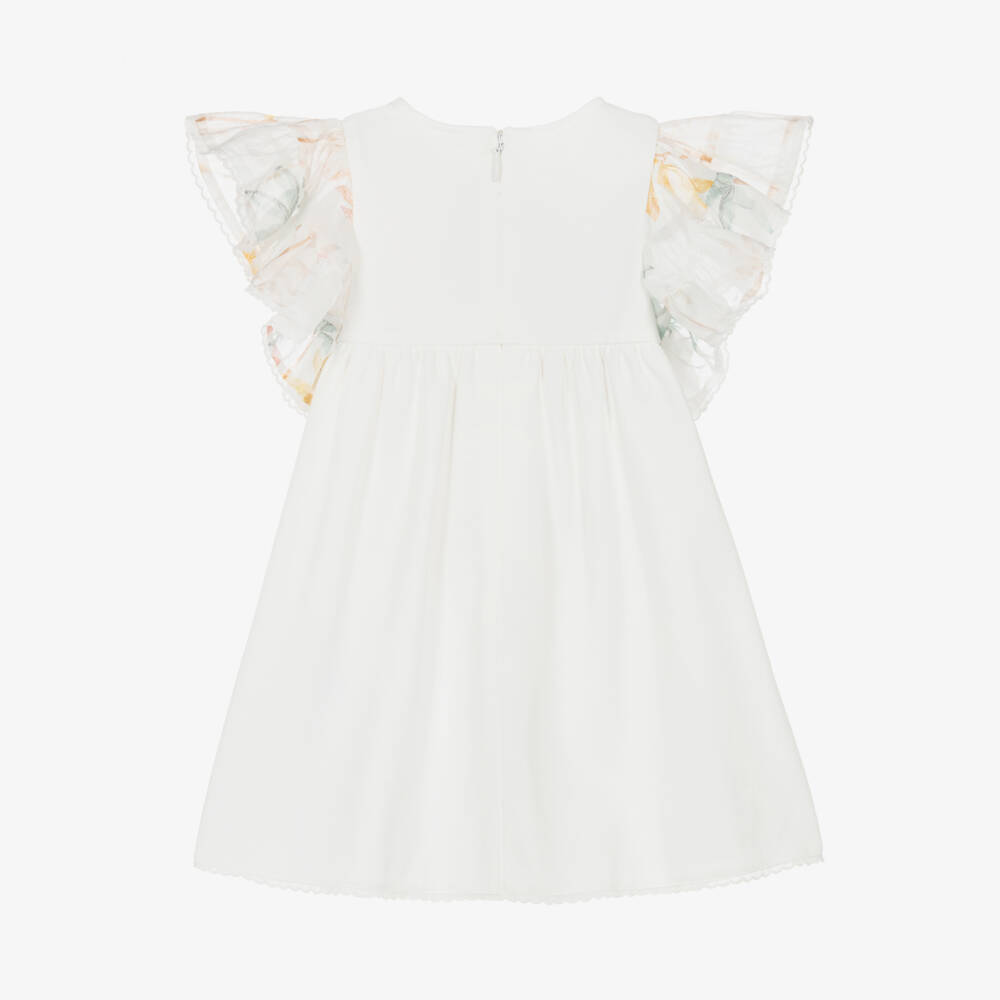 Chloé-Эфирное кремовое хлопковое платье для девочек | Childrensalon Outlet