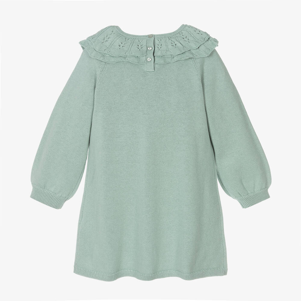 Chloé-Зеленое трикотажное платье для девочек | Childrensalon Outlet