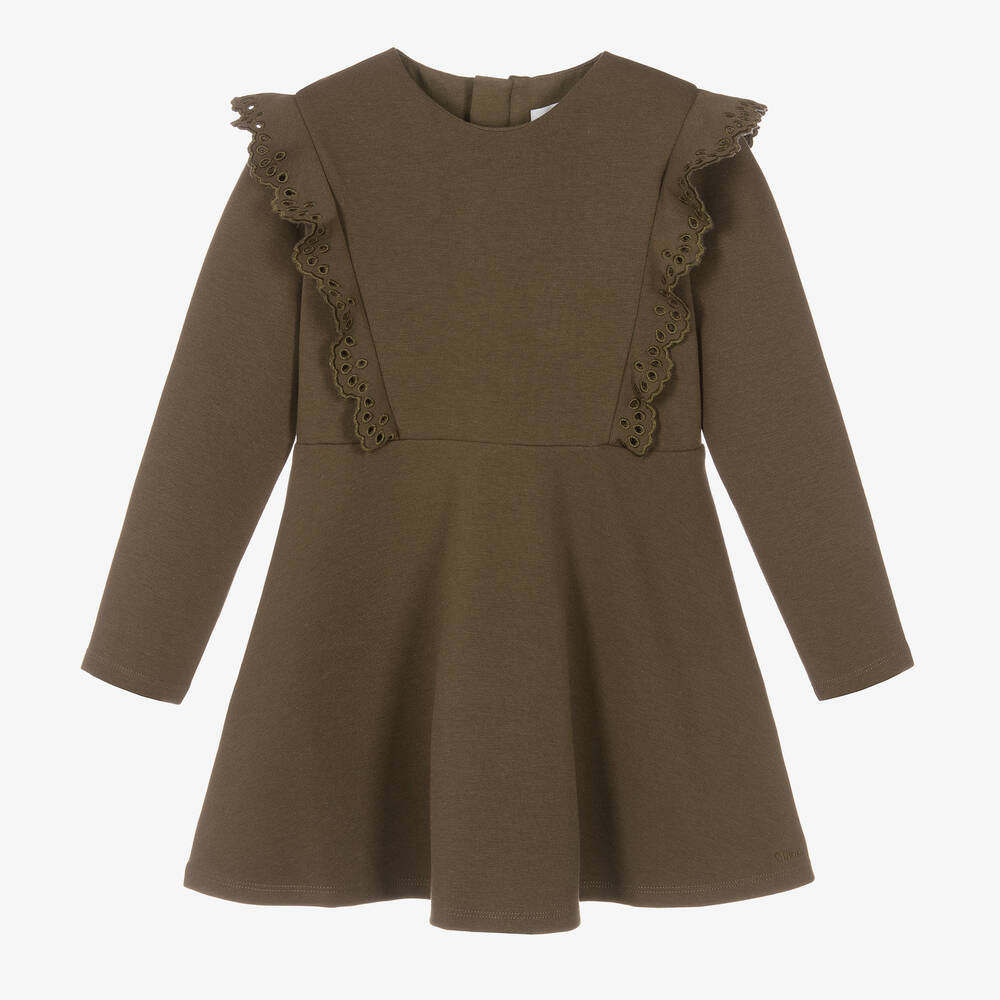 Chloé - Grünes Punto-Milano-Kleid (M) | Childrensalon