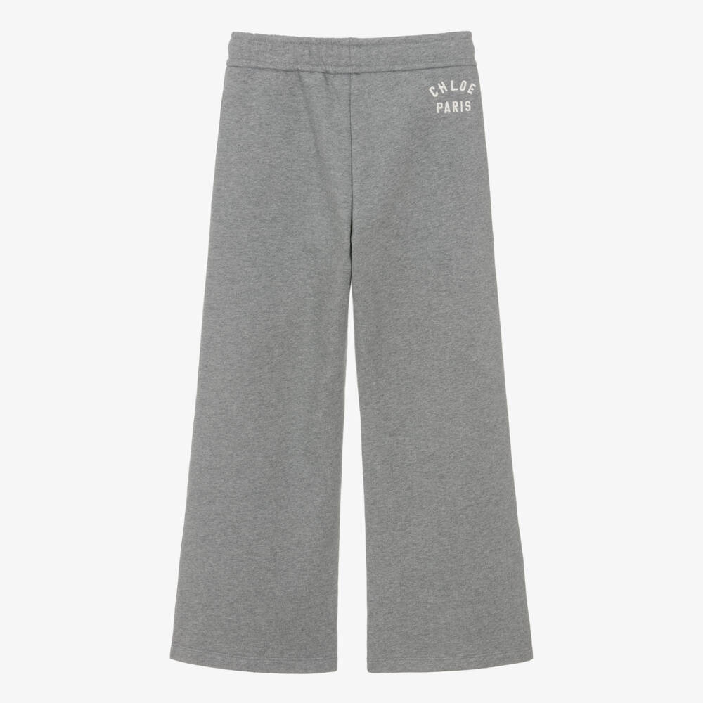 Chloé-Серые хлопковые джоггеры для девочек | Childrensalon Outlet