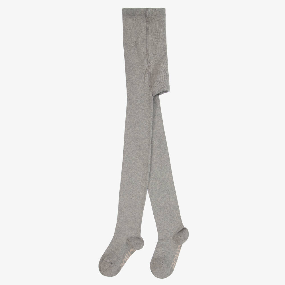 Chloé-Girls Grey Cotton Tights | Childrensalon Outlet
