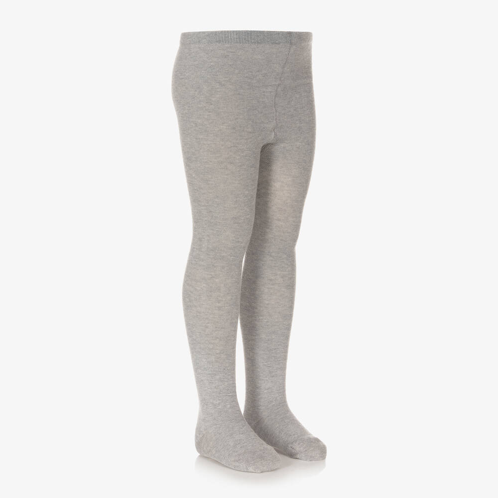 Chloé-Girls Grey Cotton Tights | Childrensalon Outlet