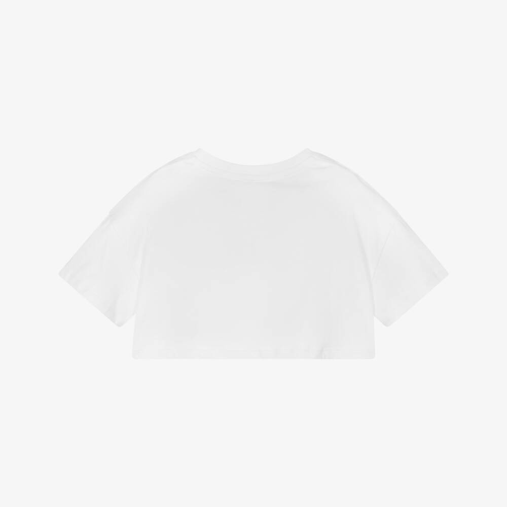 Chloé-Girls Ivory Boxy Cotton Tee | Childrensalon Outlet
