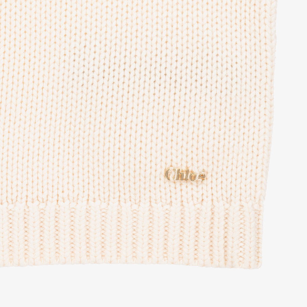 Chloé-Girls Ivory Cotton & Wool Knit Jumper | Childrensalon Outlet