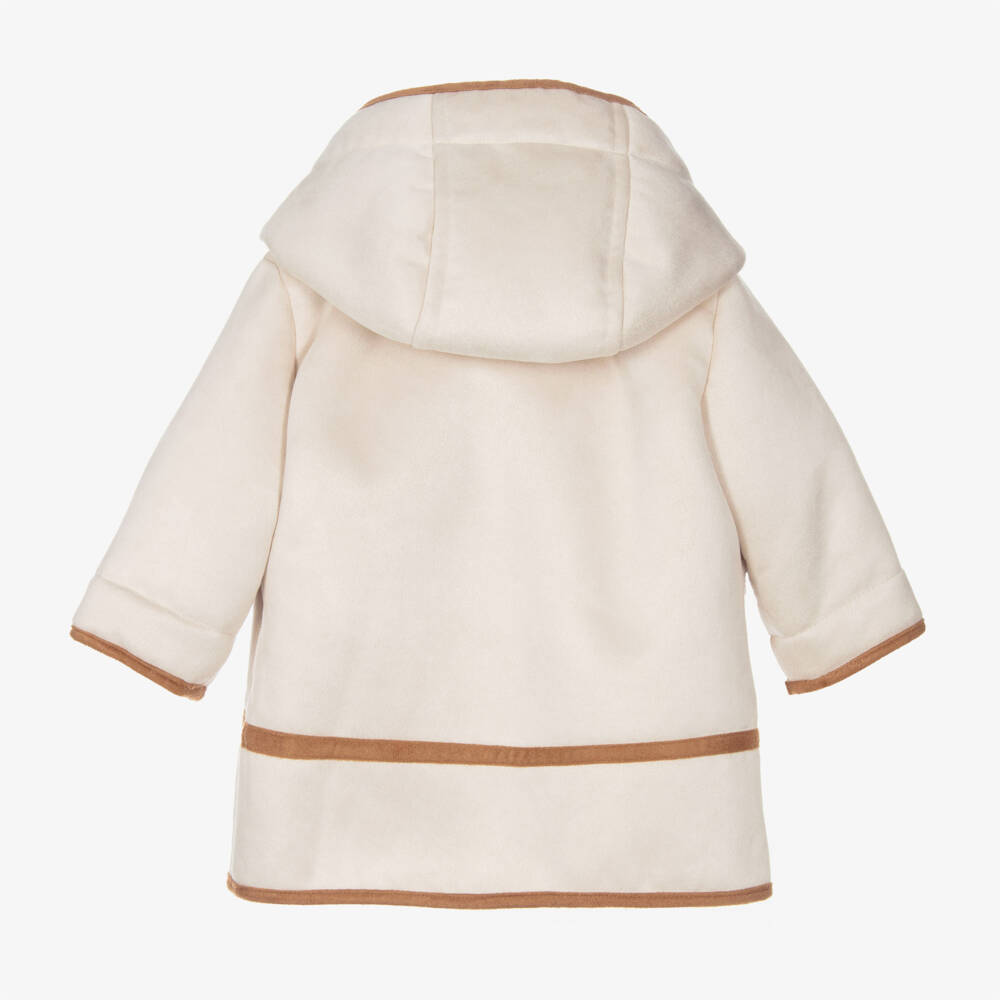 Chloé-Girls Ivory Faux Fur Lined Coat | Childrensalon Outlet