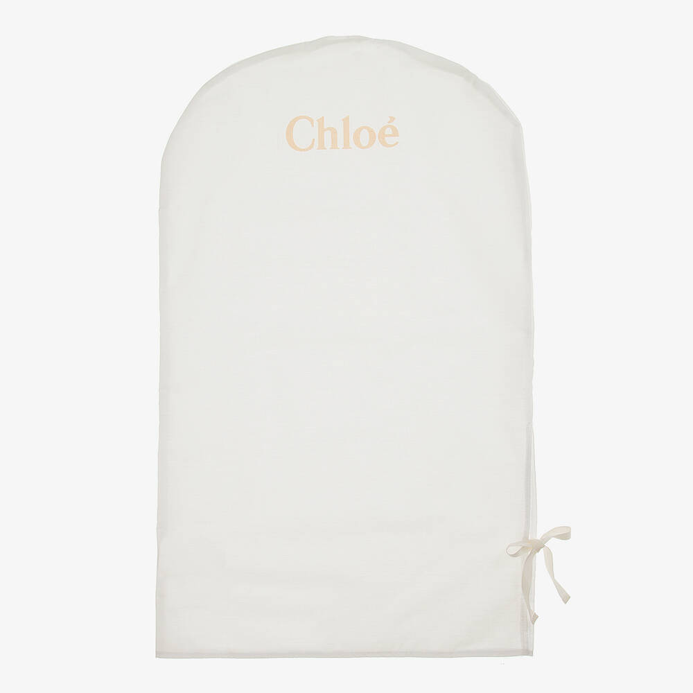 Chloé-Girls Ivory Floral Guipure Lace Dress | Childrensalon Outlet
