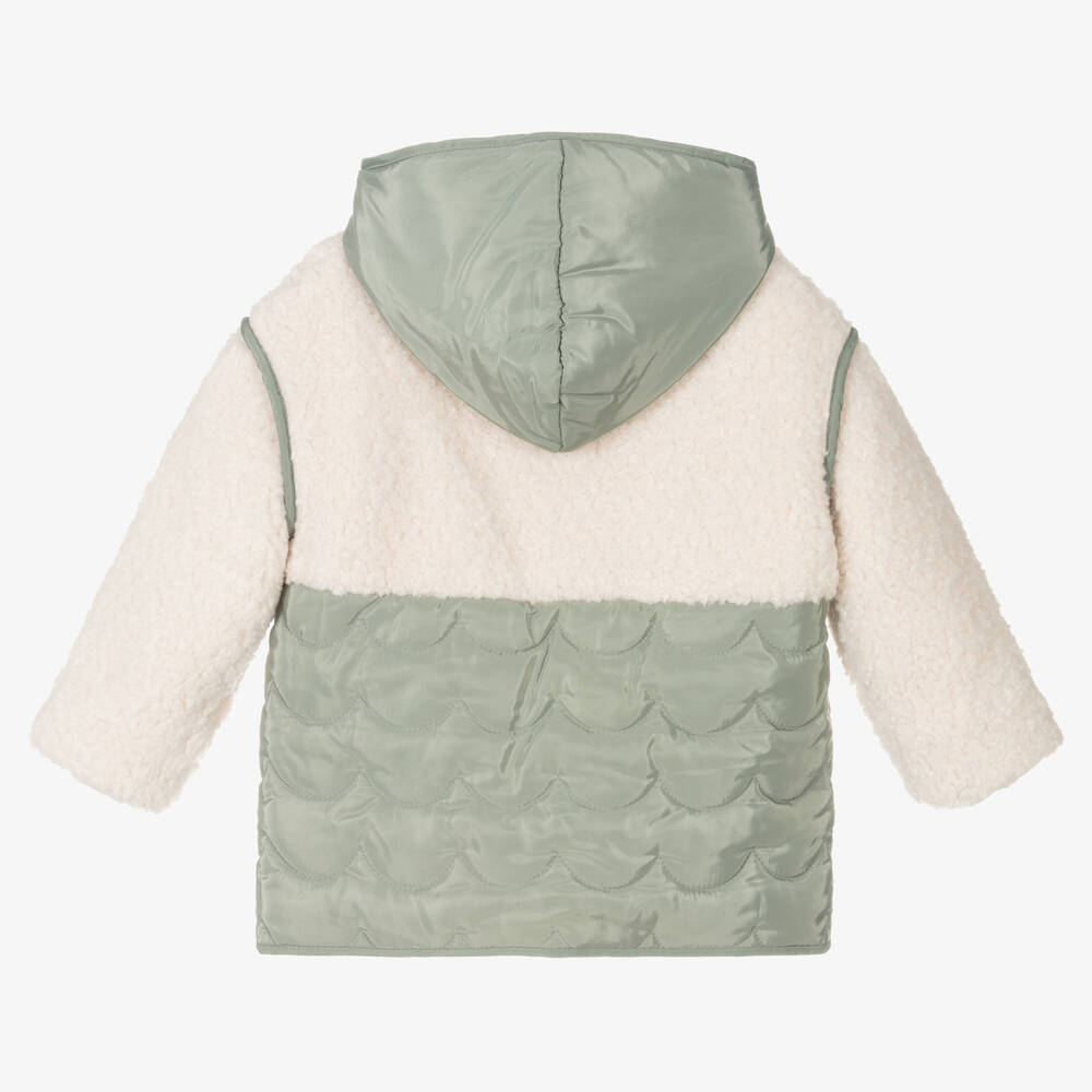 Chloé-Girls Ivory & Green Jacket | Childrensalon Outlet
