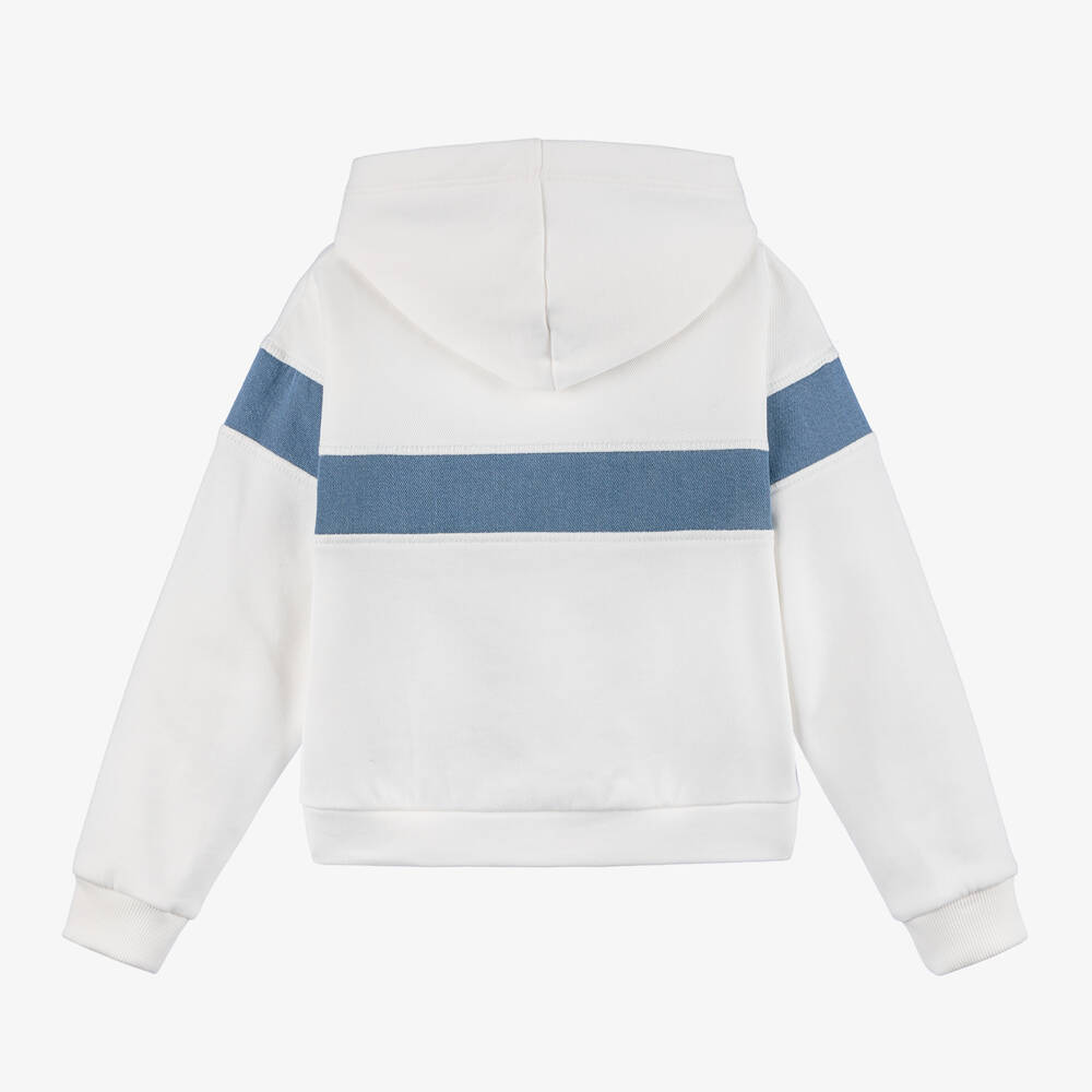 Chloé-Girls Ivory Organic Cotton Hoodie | Childrensalon Outlet