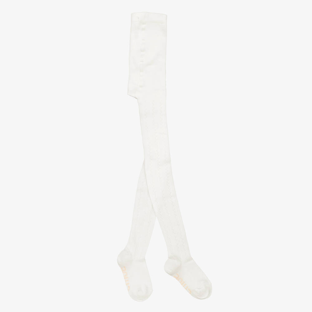 Chloé-Girls Ivory Patterned Legwear | Childrensalon Outlet