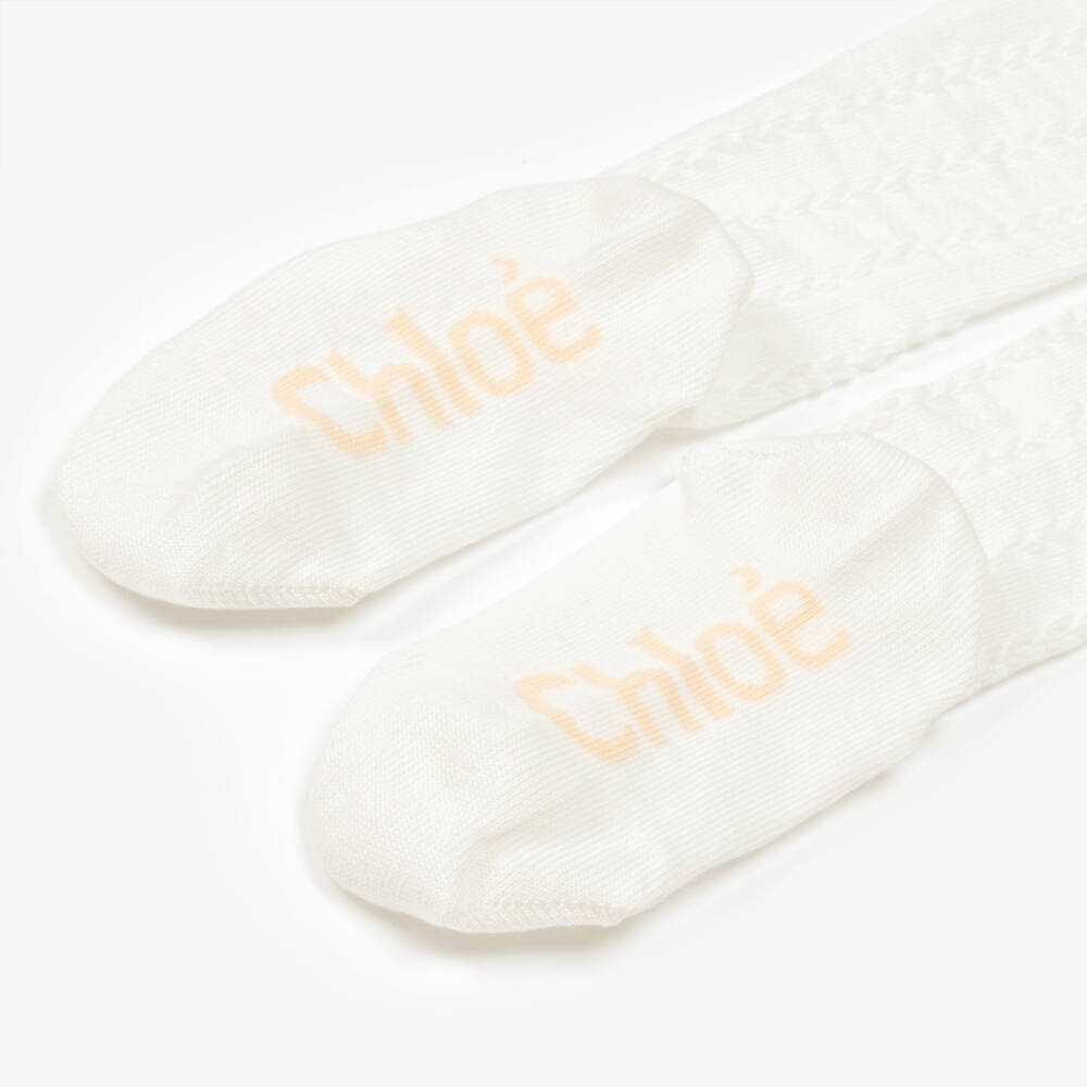 Chloé-كولون قطن لون عاجي | Childrensalon Outlet
