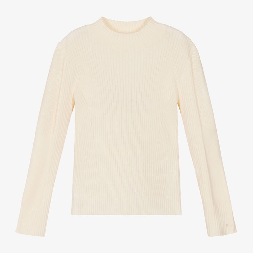 Chloé-Girls Ivory Rollneck Knit Jumper | Childrensalon Outlet