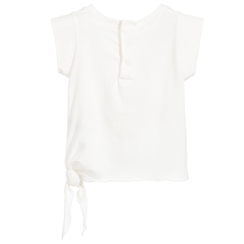 Chloé-Girls Ivory Toucan T-Shirt  | Childrensalon Outlet