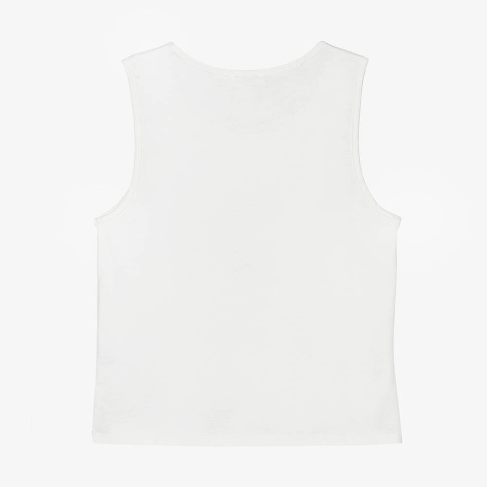 Chloé-Girls Ivory Tropical Print Tank | Childrensalon Outlet
