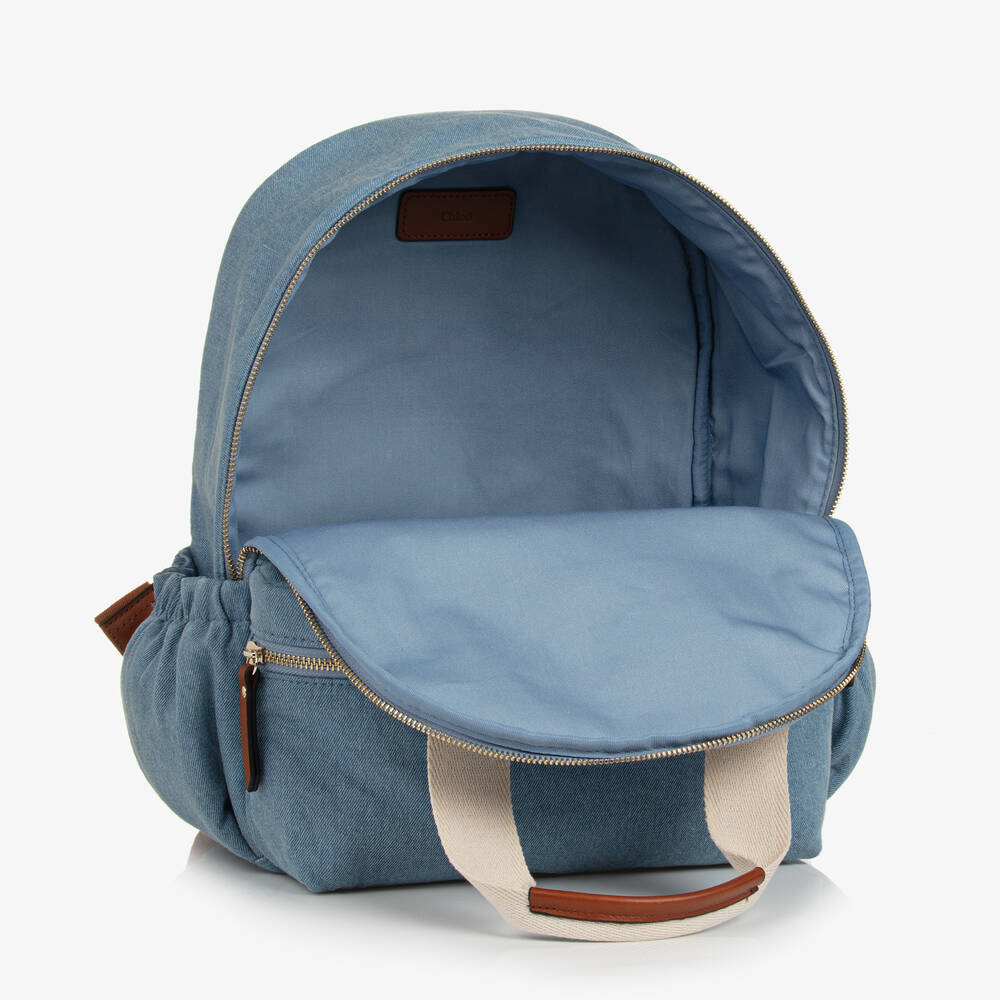 Chloe Girls Light Blue Denim Backpack 36cm