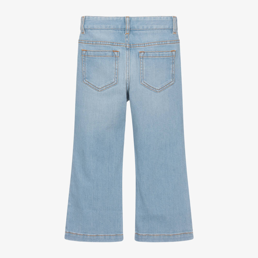 Chloé-Girls Light Blue Flared Denim Jeans | Childrensalon Outlet