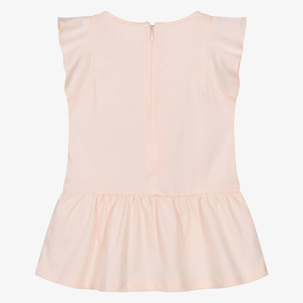 Chloé-Girls Light Pink Knitted Dress | Childrensalon Outlet