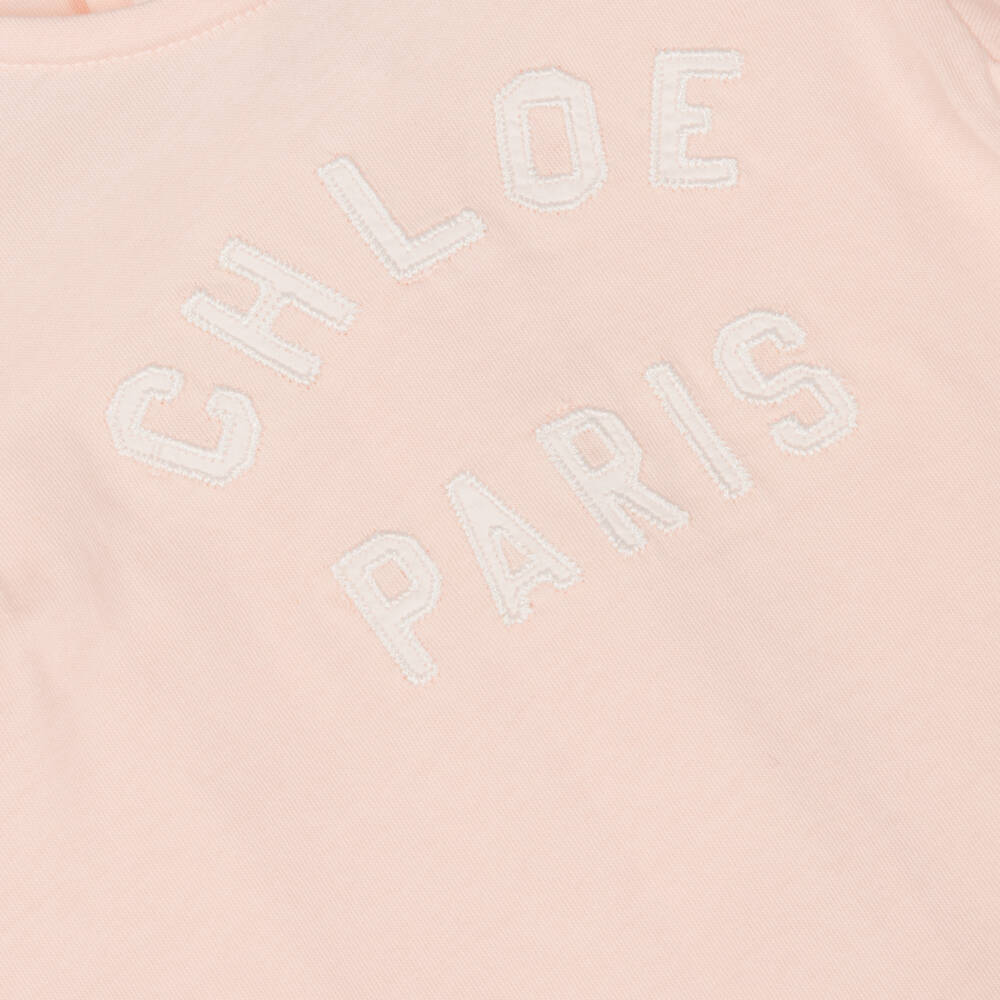Chloé-Girls Light Pink Knitted Dress | Childrensalon Outlet