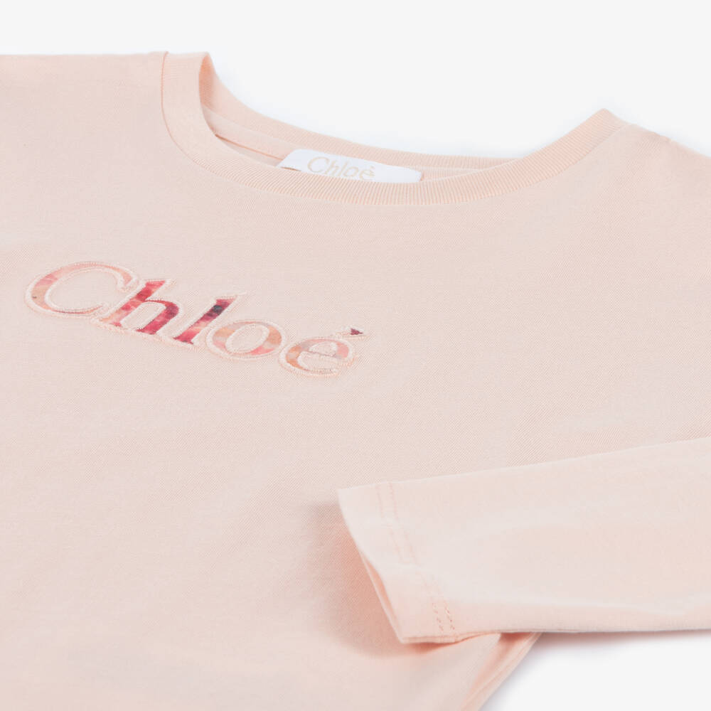 Chloé-Girls Long Sleeve Pink Top | Childrensalon Outlet