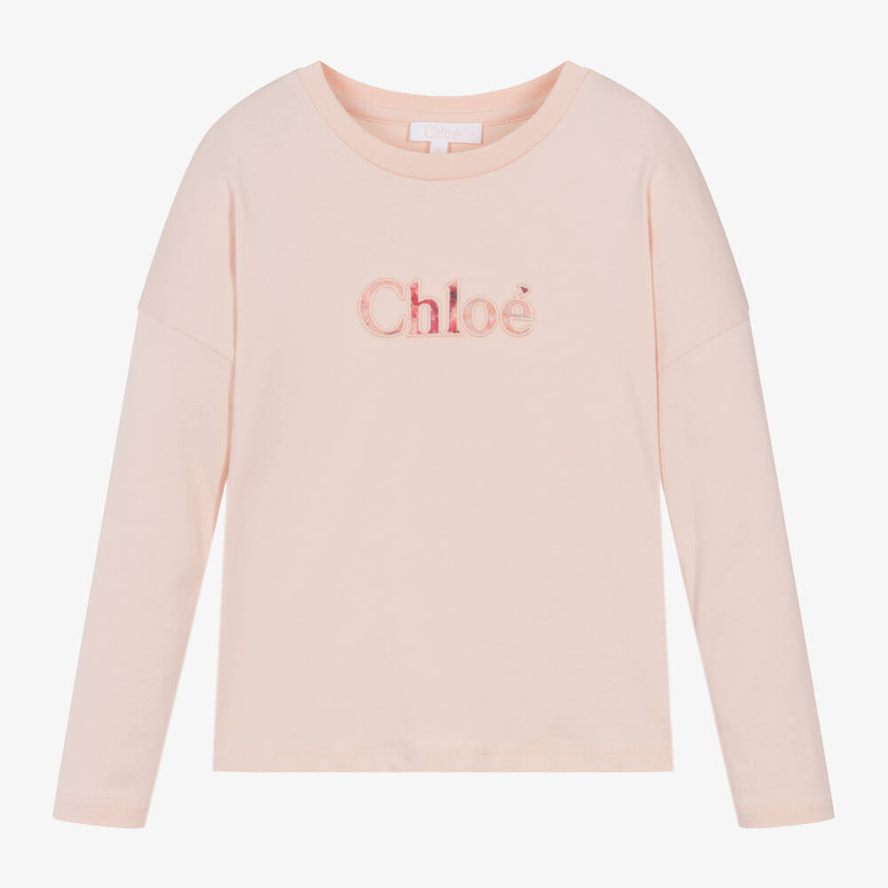 Chloé-Girls Long Sleeve Pink Top | Childrensalon Outlet
